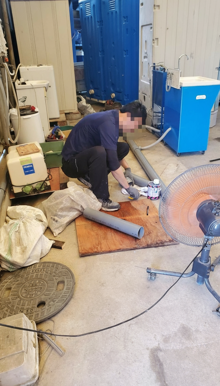 給排水工事作業